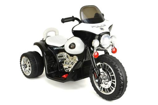 Elektro Kindermotorrad - "Police Design"- 6V Akku -Schwarz
