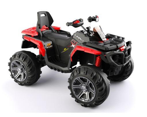 Kinderfahrzeug - Elektro Kinderquad "588" 2x35W, 12V7Ah, Stoßdämpfer -Rot