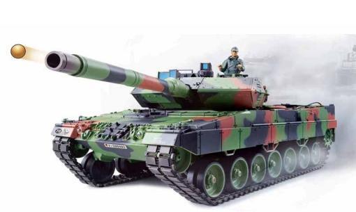 RC Panzer "German Leopard 2A6" Heng Long 1:16 mit Rauch&Sound und Metallgetriebe (Stahl) -2,4Ghz V7.0