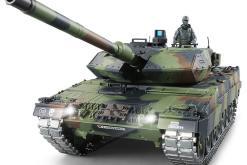 RC Panzer "German Leopard 2A6" Heng Long 1:16 mit R&S, Metallgetriebe (Stahl) und Metallketten -2,4Ghz -V 7.0 - PRO mit RRZ