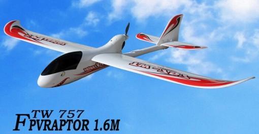 RC Elektro Segler 6 Kanal 2,4Ghz "TW-757" Brushless-RTF