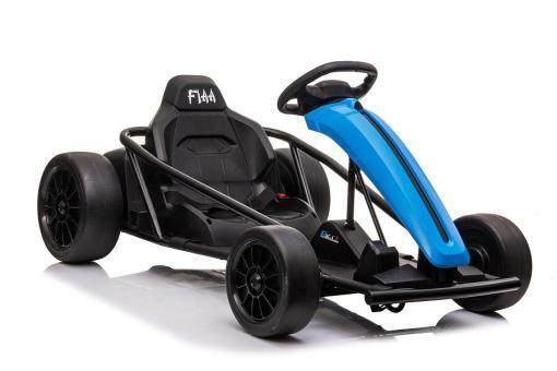 Kinder Elektroauto "e-Gokart" mit 24V und Driftfunktion + 2x 12V9AH Akku und 2 Motoren -Blau – Bild 2