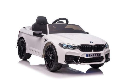 Elektro Kinderfahrzeug "BMW M5" - lizenziert - 12V7A Akku, 2 Motoren- 2,4Ghz Fernsteuerung, MP3, Ledersitz+EVA – Bild 8