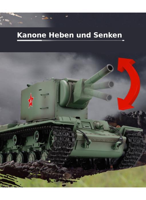 ferngesteuerter panzer mit schuß funktion von henglong russicher kv-2-7