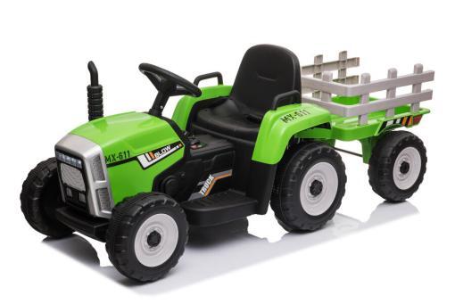 Elektro Kinderfahrzeug - Kinderauto Traktor mit Anhänger - 12V 7 aH Akku,2 Motoren – Bild 3