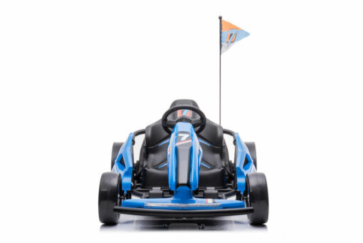 Kinder Elektroauto "e-Gokart" mit 24V und Driftfunktion + 2x 12V7A (24V7A) Akku und 2 Motoren -Blau – Bild 2