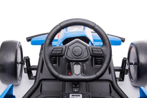 Kinder Elektroauto "e-Gokart" mit 24V und Driftfunktion + 2x 12V7A (24V7A) Akku und 2 Motoren -Blau – Bild 10