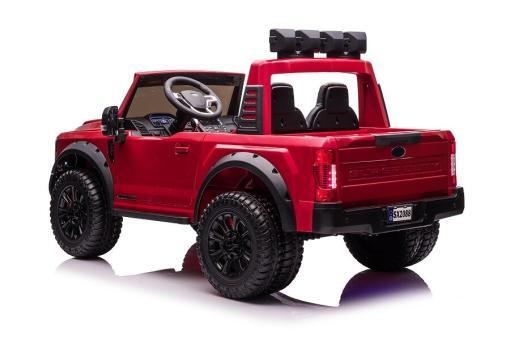 Kinderfahrzeug Elektro "Ford Super Duty" - lizenziert - 12V10AH Akku und 4 Motoren- 2,4Ghz+MP3+Ledersitz+EVA-2 Sitzer – Bild 9
