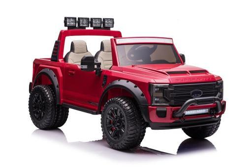 Kinderfahrzeug Elektro "Ford Super Duty" - lizenziert - 12V10AH Akku und 4 Motoren- 2,4Ghz+MP3+Ledersitz+EVA-2 Sitzer