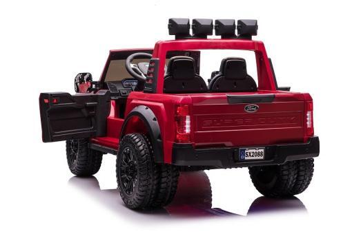 Kinderfahrzeug Elektro "Ford Super Duty" - lizenziert - 12V10AH Akku und 4 Motoren- 2,4Ghz+MP3+Ledersitz+EVA-2 Sitzer – Bild 7