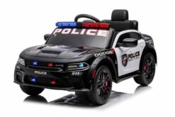 Kinderfahrzeug - Elektro Auto "Dodge Polizei" lizenziert - 12V Akku,2 Motoren- 2,4Ghz +Ledersitz, MP3