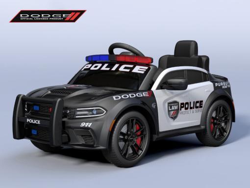 elektro Kinderfahrzeug DODGE CHARGER SRT police pursuit schwarz-1