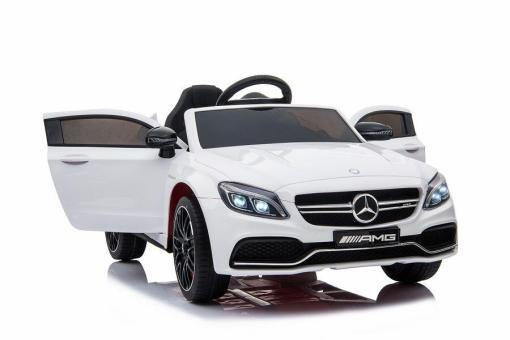 Kinderfahrzeug - Elektro Auto "Mercedes C63 AMG" - lizenziert - 12V7AH Akku + 2,4Ghz+Ledersitz+EVA – Bild 5