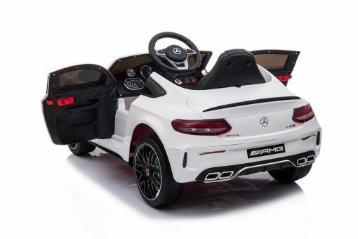 Kinderfahrzeug - Elektro Auto "Mercedes C63 AMG" - lizenziert - 12V7AH Akku + 2,4Ghz+Ledersitz+EVA – Bild 11