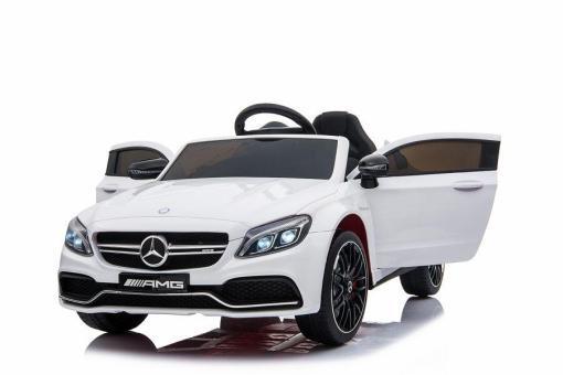Kinderfahrzeug - Elektro Auto "Mercedes C63 AMG" - lizenziert - 12V7AH Akku + 2,4Ghz+Ledersitz+EVA – Bild 9
