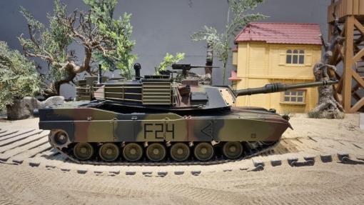 RC Panzer "M1A2 Abrams" 1:16 Heng Long -Rauch&Sound, Stahlgetriebe, Metallketten, 2,4Ghz V7.0 - Upg-A – Bild 4