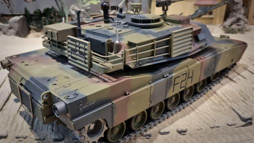 RC Panzer "M1A2 Abrams" 1:16 Heng Long -Rauch&Sound, Stahlgetriebe, Metallketten, 2,4Ghz V7.0 - Upg-A – Bild 3