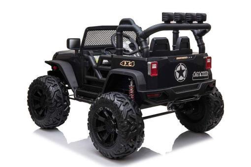 Kinderfahrzeug - Elektro Auto Offroad mit 24V Akku und 2x200W Motoren "Schwarz" 2,4Ghz+Ledersitz+EVA – Bild 5