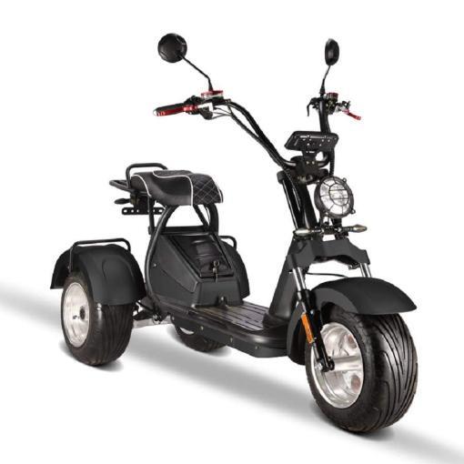 Elektro Scooter Trike mit Neigmechanismus 2x 2000W 60V Motoren - Schwarz -1