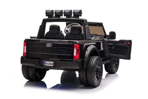 Elektro Kinderfahrzeug "Ford Super Duty" - lizenziert - 12V10AH Akku und 4 Motoren- 2,4Ghz + MP3 + Leder + EVA -Schwarz – Bild 3