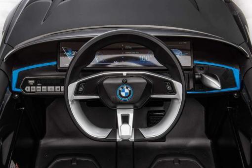 Kinderfahrzeug elektrisch "BMW i4" - lizenziert - 12V7A Akku, 4 Motoren- 2,4Ghz Fernsteuerung, MP3, Ledersitz+EVA – Bild 15