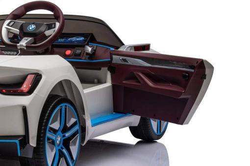 Kinderfahrzeug elektrisch "BMW i4" - lizenziert - 12V7A Akku, 4 Motoren- 2,4Ghz Fernsteuerung, MP3, Ledersitz+EVA – Bild 14