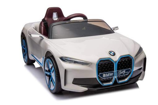 Kinderfahrzeug elektrisch "BMW i4" - lizenziert - 12V7A Akku, 4 Motoren- 2,4Ghz Fernsteuerung, MP3, Ledersitz+EVA – Bild 9