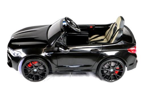 Elektro Kinderfahrzeug "BMW M5" - lizenziert - 12V7A Akku, 2 Motoren- 2,4Ghz Fernsteuerung, MP3, Ledersitz+EVA- Schwarz – Bild 7