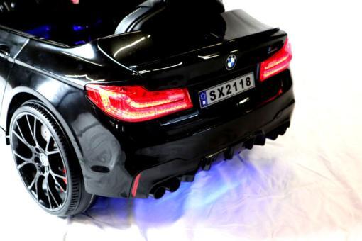 Elektro Kinderfahrzeug "BMW M5" - lizenziert - 12V7A Akku, 2 Motoren- 2,4Ghz Fernsteuerung, MP3, Ledersitz+EVA – Bild 9