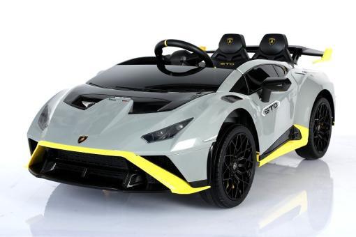 Kinder Elektroauto "Lamborghini Huracan STO" - lizenziert - 12V7A Akku, 2 Motoren- 2,4Ghz Fernsteuerung, MP3, Ledersitz+EVA – Bild 6