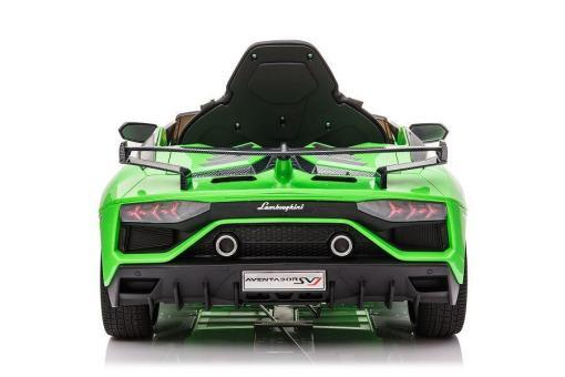 Elektro Kinderfahrzeug Lizenziert von Lamborghini "Aventador SVJ" - lizenziert - 12V7AH, 2 Motoren- 2,4Ghz Fernsteuerung, MP3, Ledersitz+EVA -018-Grün – Bild 4