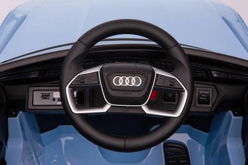 Kinderfahrzeug - Elektro Auto "Audi E-Tron" - lizenziert - 12V7AH Akku und 4 Motoren- 2,4Ghz + MP3 + Leder + EVA-Blau – Bild 14