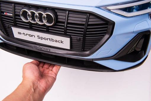 Kinderfahrzeug - Elektro Auto "Audi E-Tron" - lizenziert - 12V7AH Akku und 4 Motoren- 2,4Ghz + MP3 + Leder + EVA-Blau – Bild 11