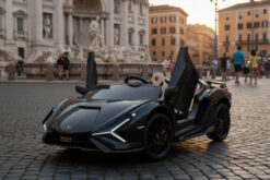 Elektro Kinderfahrzeug "Lamborghini SIAN 2 Sitzer" - lizenziert - 24V Akku, 4 Motoren- 2,4Ghz Fernsteuerung, MP3, Ledersitz+EVA