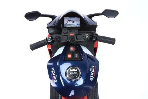 Elektro Brushless Kindermotorrad "Aprilia" bis zu 25 km/h - Lizenziert - 24V7A - EVA+Ledersitz -2. Wahl – Bild 8