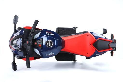 Elektro Brushless Kindermotorrad "Aprilia" bis zu 25 km/h - Lizenziert - 24V7A - EVA+Ledersitz -2. Wahl – Bild 6