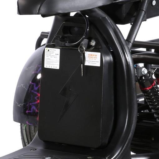 E-Scooter mit Straßenzulassung - drei Räder Trike 35km/120km Reichweite, 60V | 2000W | 20AH/40AH/50AH Akku CP3.1 – Bild 6