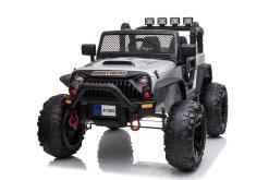 Elektro Kinderauto -  Offroad ,24V Akku, 2x200W Motoren "Lackiert Silber" 2,4Ghz+Ledersitz+EVA