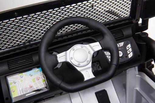 Elektro Kinderauto -  Offroad ,24V Akku, 2x200W Motoren "Lackiert Silber" 2,4Ghz+Ledersitz+EVA – Bild 12