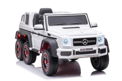 Elektrisches Kinderauto - "Mercedes G63 AMG 6x6" - lizenziert - 12V7AH Akku + 2,4Ghz+Ledersitz+EVA-Schwarz – Bild 9