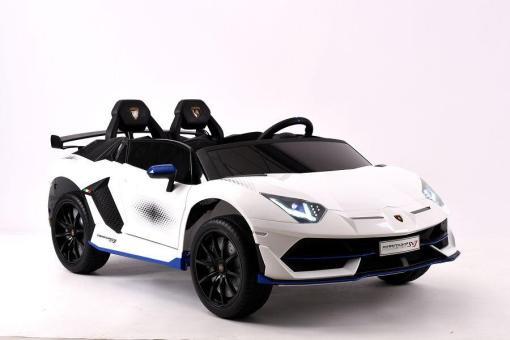 Kinderfahrauto Elektro "Lamborghini Aventador SVJ Xago 2 Sitzer" - lizenziert - 12V7AH  2,4Ghz+Ledersitz+EVA – Bild 4