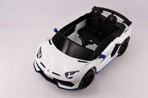 Kinderfahrauto Elektro "Lamborghini Aventador SVJ Xago 2 Sitzer" - lizenziert - 12V7AH  2,4Ghz+Ledersitz+EVA – Bild 2