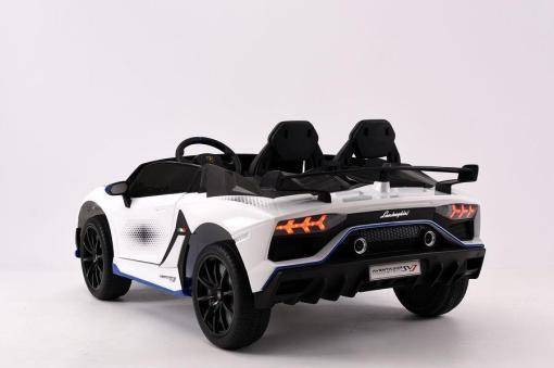 Kinderfahrauto Elektro "Lamborghini Aventador SVJ Xago 2 Sitzer" - lizenziert - 12V7AH  2,4Ghz+Ledersitz+EVA – Bild 5