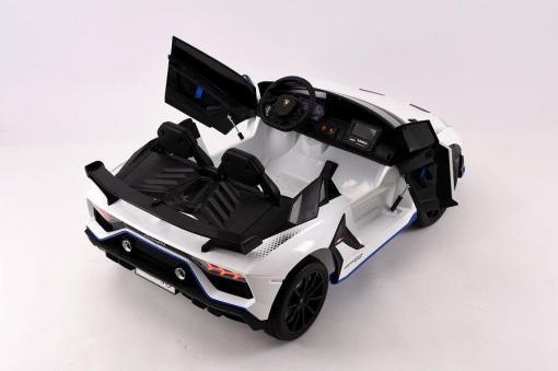Kinderfahrauto Elektro "Lamborghini Aventador SVJ Xago 2 Sitzer" - lizenziert - 12V7AH  2,4Ghz+Ledersitz+EVA – Bild 11