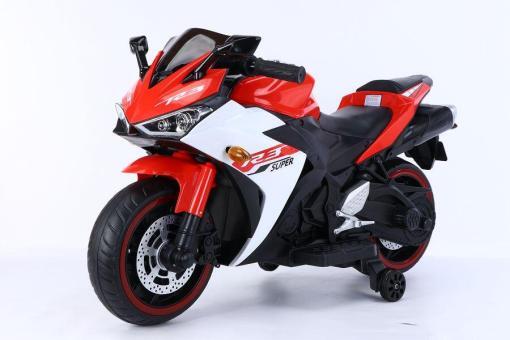 Kindermotorrad Elektro 888 - 12V 4,5A Akku - mit Stützräder, Musik und Lichter -Rot – Bild 4