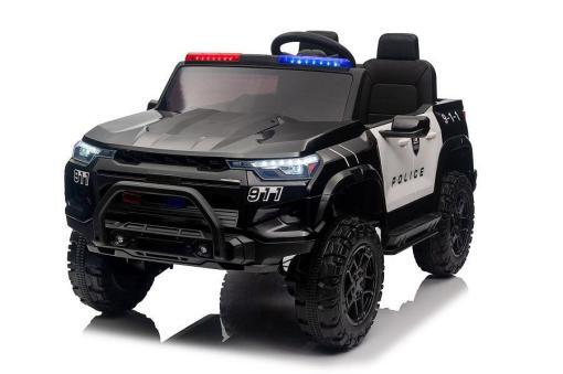 Kinderfahrzeug - Elektro Auto "Polizei" - 24V Akku, 2 Sitzer, 4x200W Motoren, bis zu 10 km/h, 2,4Ghz Fernbedienung, EVA-Reifen, Ledersitz – Bild 3