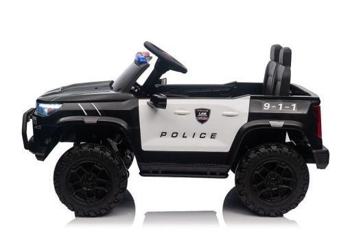Kinderfahrzeug - Elektro Auto "Polizei" - 24V Akku, 2 Sitzer, 4x200W Motoren, bis zu 10 km/h, 2,4Ghz Fernbedienung, EVA-Reifen, Ledersitz – Bild 11