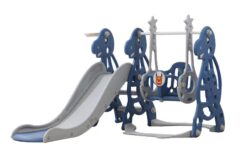 2-in-1 Kinder-Spielplatz-Set mit Rutsche und Schaukel