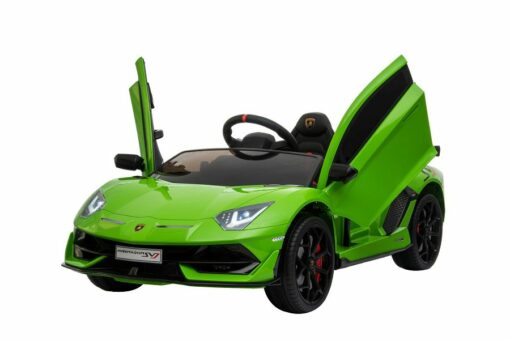 Elektro Kinderauto, Kinderfahrzeug "Lamborghini Aventador SVJ" - lizenziert - 12V - 2,4Ghz Ferngesteuert, MP3, Ledersitz+EVA – Bild 3