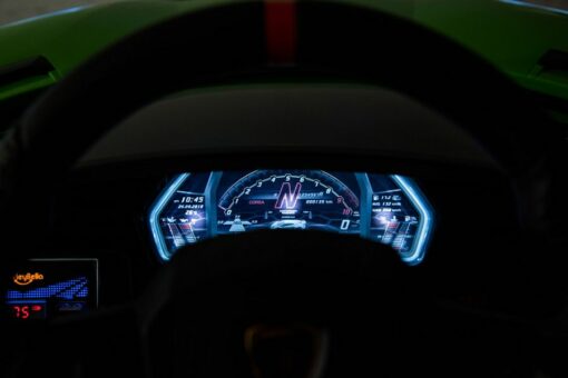 Elektro Kinderauto, Kinderfahrzeug "Lamborghini Aventador SVJ" - lizenziert - 12V - 2,4Ghz Ferngesteuert, MP3, Ledersitz+EVA – Bild 18